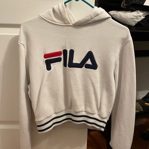 Fila white hoodie sweater vintage size medium